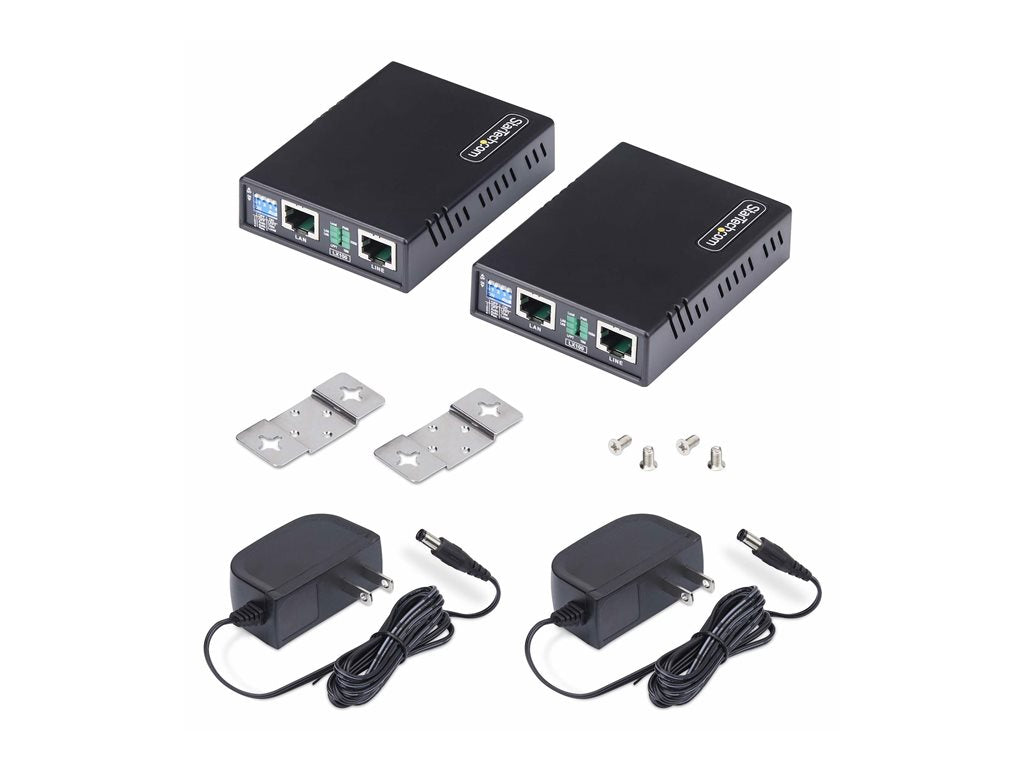 StarTech.com Ethernet Extender Kit, Up to 0.5mi (800m), Ethernet Booster - Short-haul modem - 100Mb LAN - 10Base-T, 100Base-TX C2-ETHERNET-EXTENDER