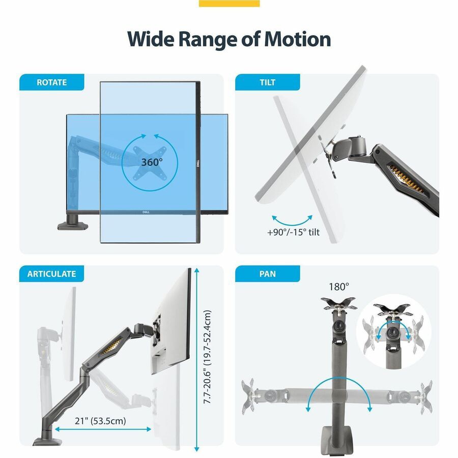 StarTech.com H1M1AG2 Single Monitor Desk Mount Arm