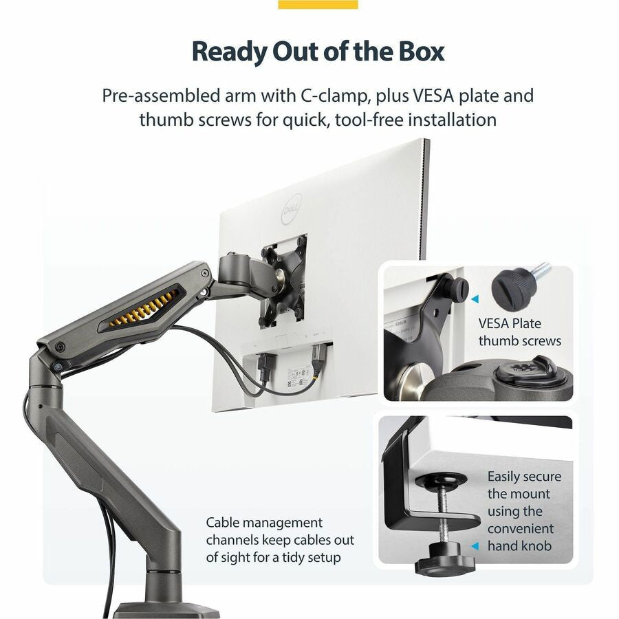 StarTech.com H1M1AG2 Single Monitor Desk Mount Arm