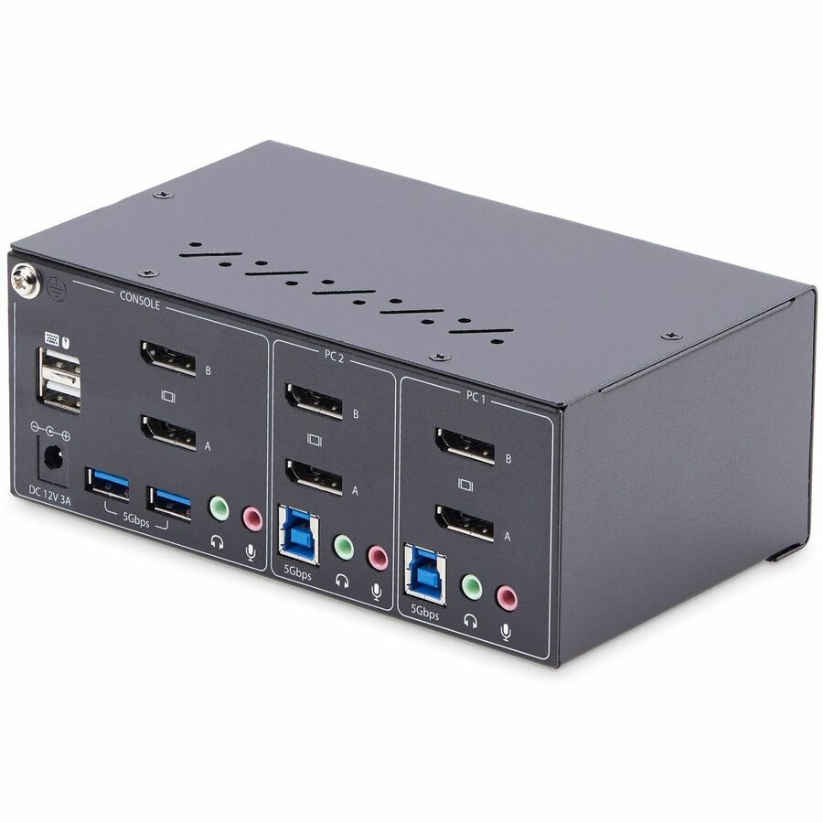 StarTech.com KVM Switchbox - 2 Computer(s) - 2 Local User(s) - 3840 x 2160 - 6 x USB - 6 x