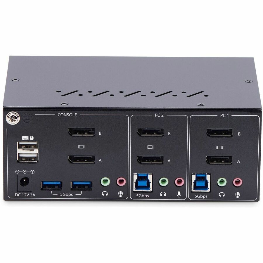 StarTech.com KVM Switchbox - 2 Computer(s) - 2 Local User(s) - 3840 x 2160 - 6 x USB - 6 x