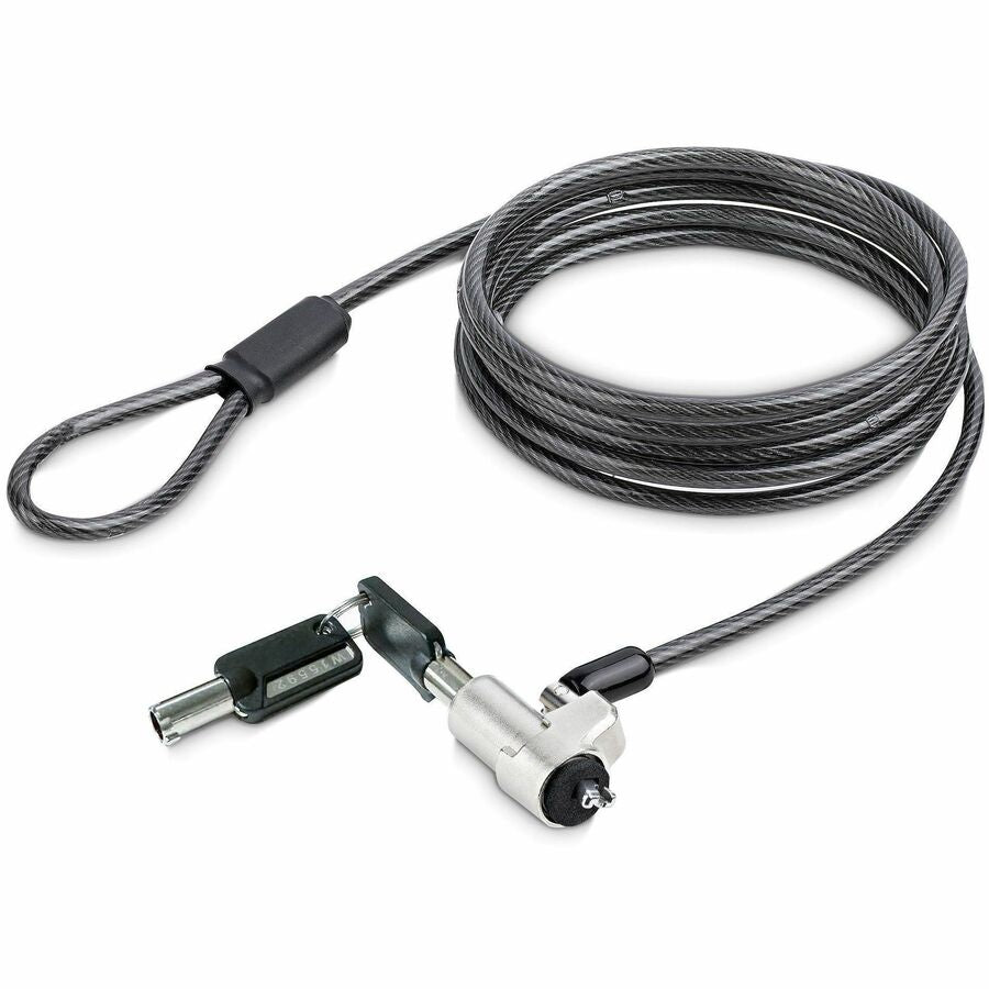 StarTech.com Laptop Cable Lock 6Ft Compatible w/ Noble Wedge&reg;, Anti-Theft Keyed Lock,