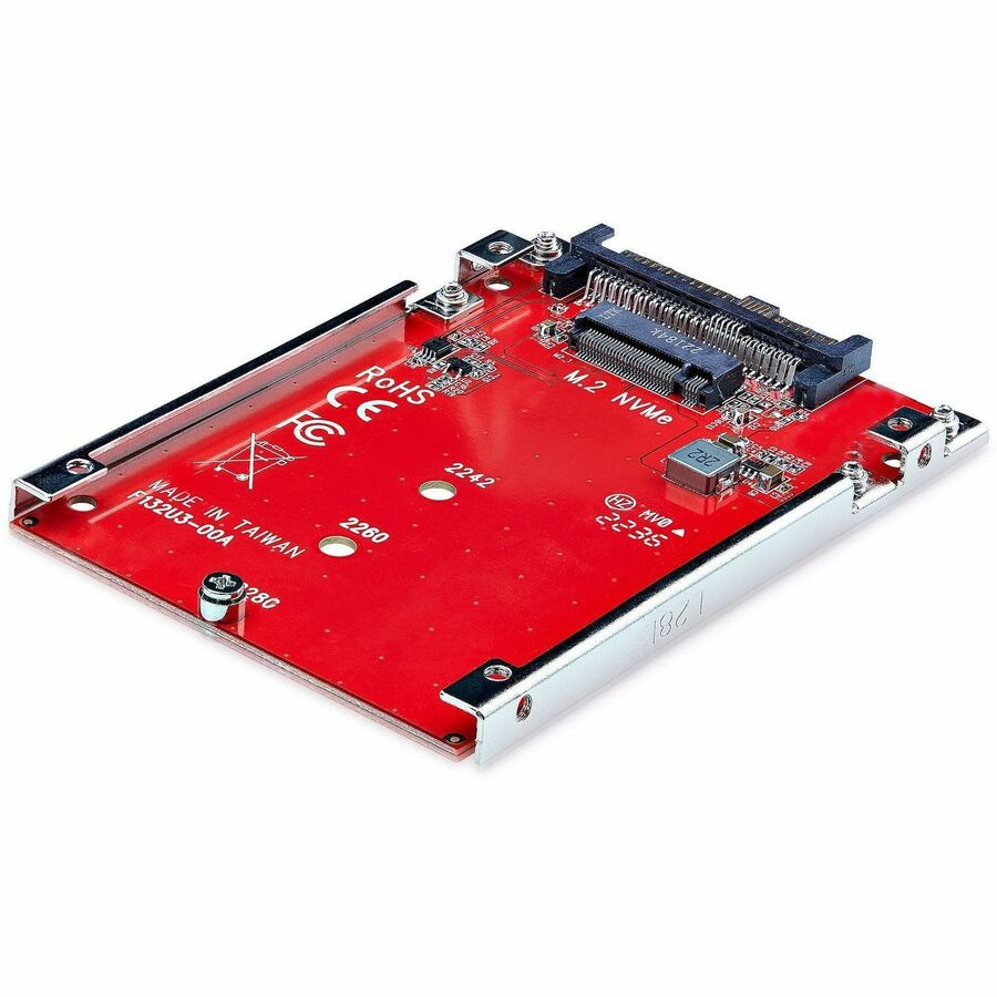 StarTech.com M.2 to U.3 Adapter, For M.2 NVMe SSDs, PCIe M.2 Drive to 2.5inch U.3