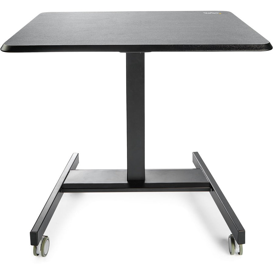 StarTech.com Mobile Standing Desk - Portable Sit-Stand Ergonomic Height Adjustable Cart on Wheels - Rolling Computer/Laptop Workstation STSCART2