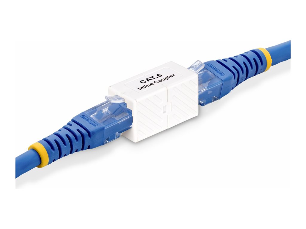 StarTech.com RJ45 Coupler, Inline Cat6 Coupler, Female to Female (F/F) T568 Connector, Unshielded Ethernet Cable Extension (IN-CAT6-COUPLER-U1)