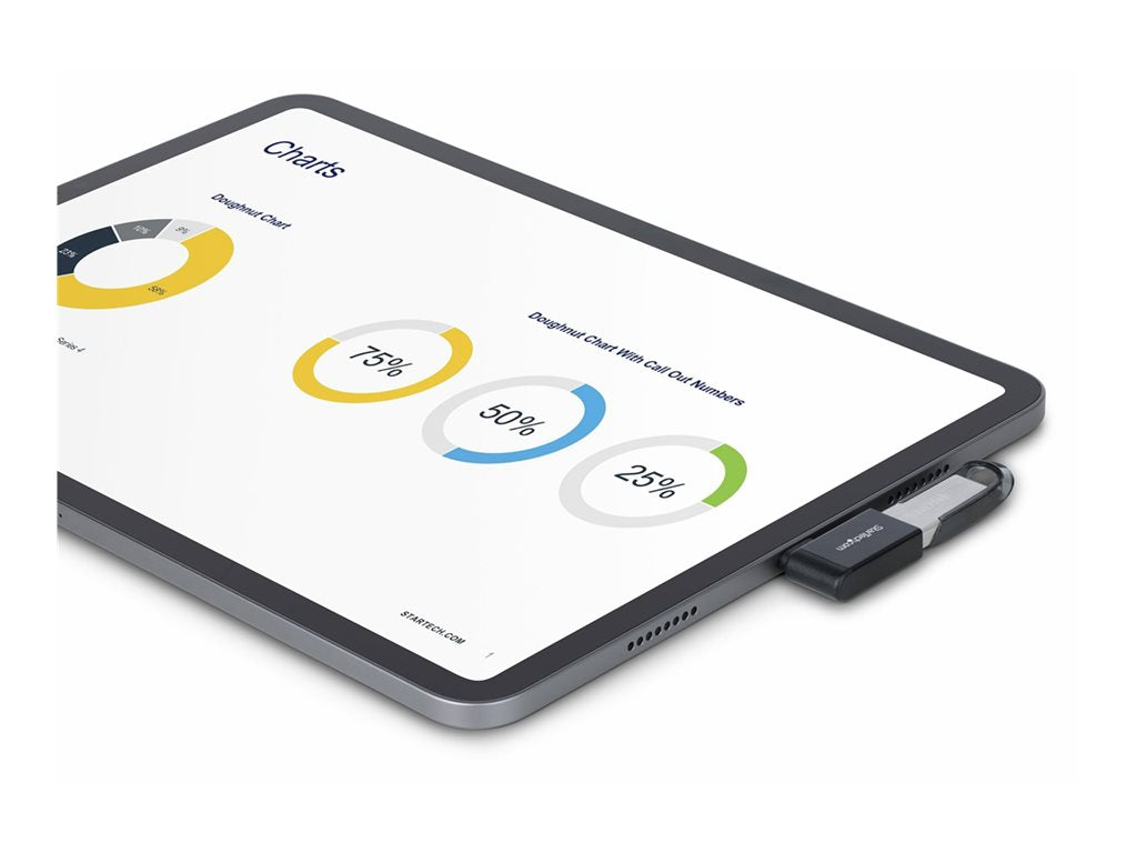 StarTech.com Right Angled USB-C to USB-A Adapter, USB 5Gbps, Compact USB-C Male to USB-A Female Adapter, Metal Housing, M/F - USB31CAADGCPRA