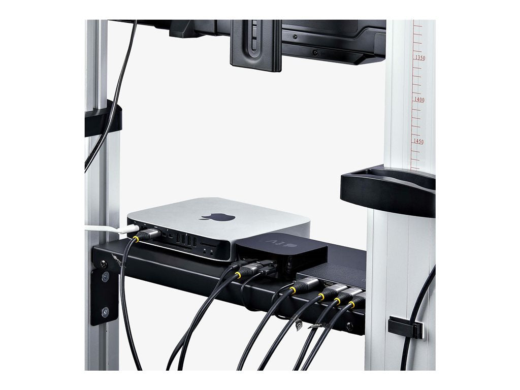 StarTech.com Rolling TV Cart/Stand On Wheels, Up to 100inch/220lb Screens - Cart - for flat panel - plastic, aluminum, steel 1110C-MOBILE-TV-CART