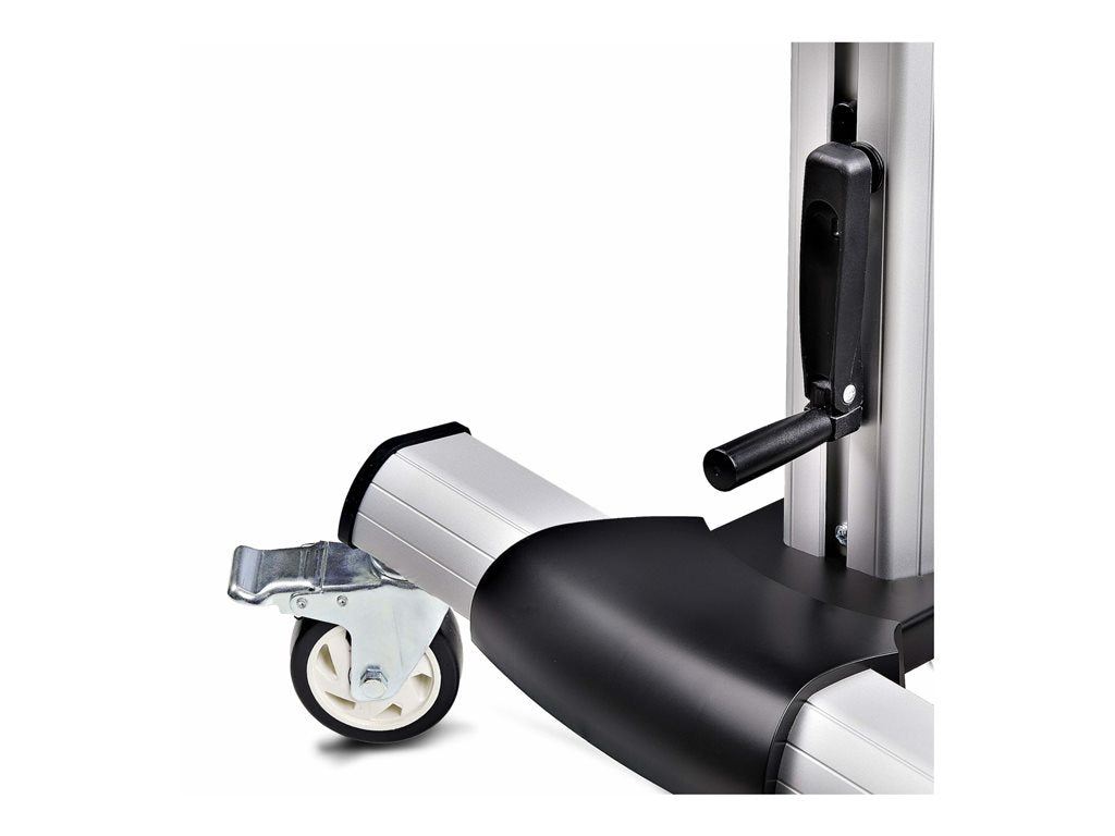 StarTech.com Rolling TV Cart/Stand On Wheels, Up to 100inch/220lb Screens - Cart - for flat panel - plastic, aluminum, steel 1110C-MOBILE-TV-CART