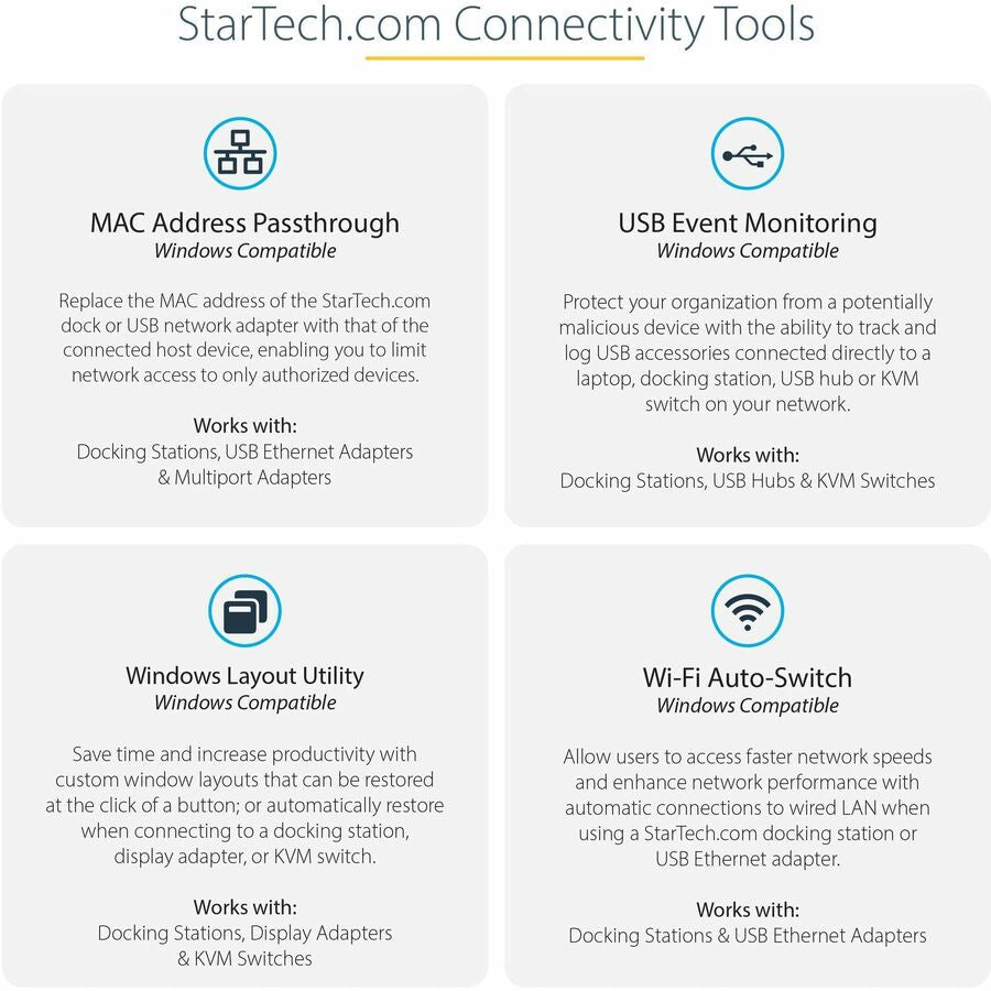 StarTech.com USB-C Triple Monitor Docking Station - Triple 4K HDMI/DP USB-C Dock - 5x USB Hub - GbE - 100W PD - Universal / Multi Monitor 116N-USBC-DOCK