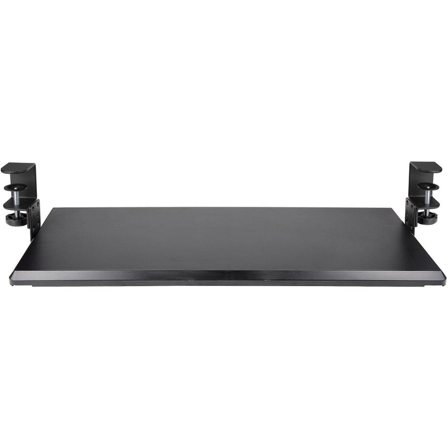 StarTech.com Under Desk Keyboard Tray, Clamp on Keyboard Holder, Up to 12kg/26.5lb, Height Adjustable, Ergonomic Sliding Keyboard Drawer