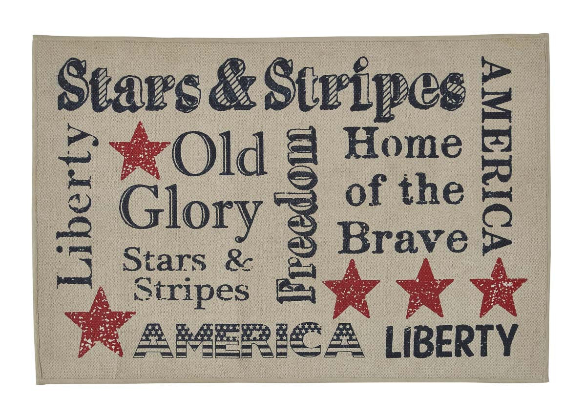 Stars And Stripes Print Rug - 2' x 3'