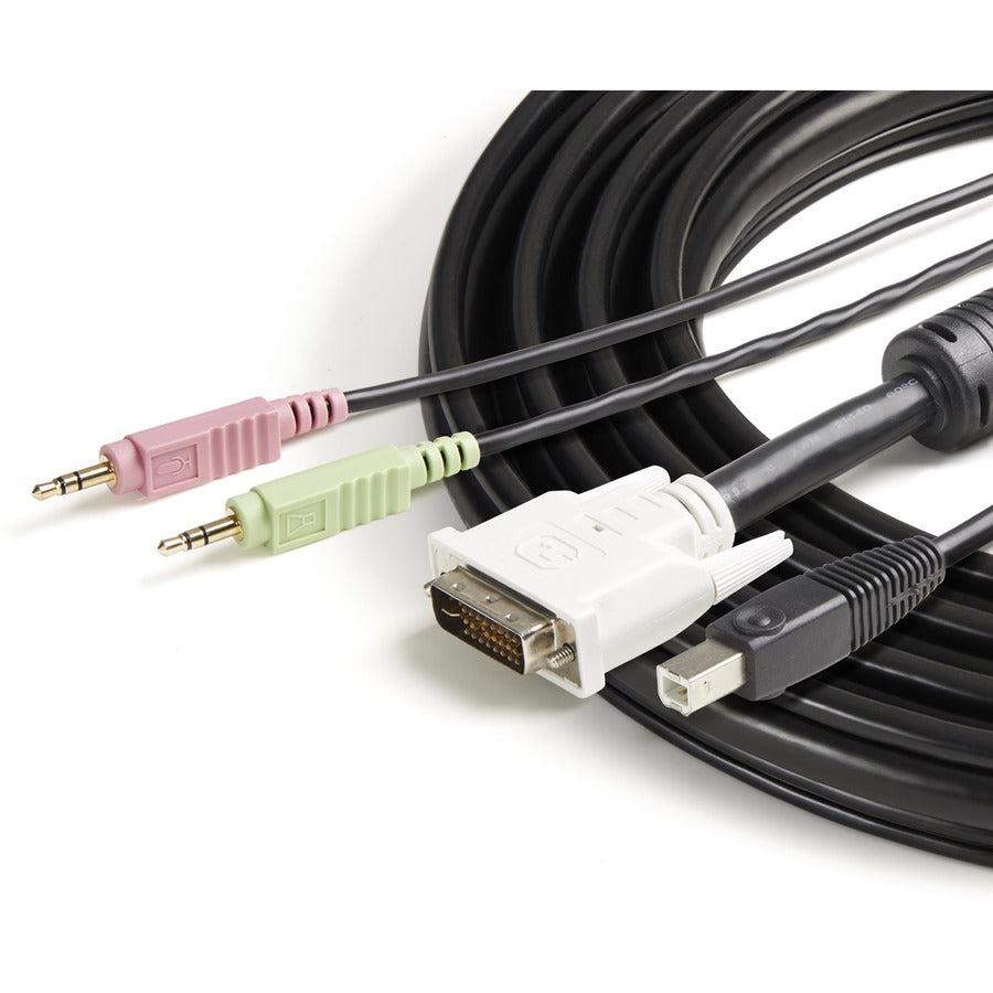 Startech.Com 10 Ft 4-In-1 Usb Dvi Kvm Cable With Audio And Microphone