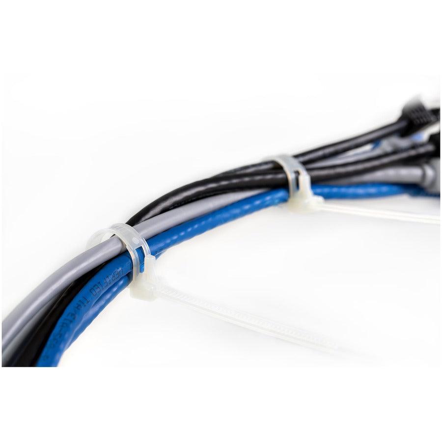 Startech.Com 100 Pack 6" Reusable Cable Ties - White Medium Releasable Nylon/Plastic Zip Tie -