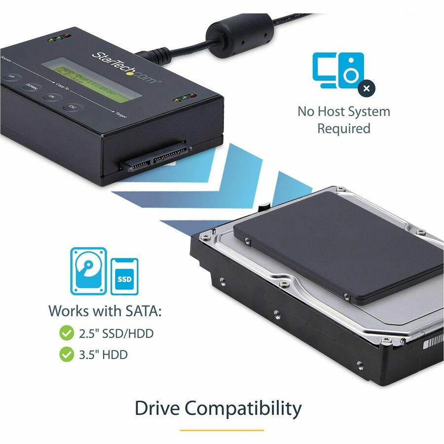 Startech.Com 1:1 Drive Duplicator And Eraser For 2.5In / 3.5In Sata Drives