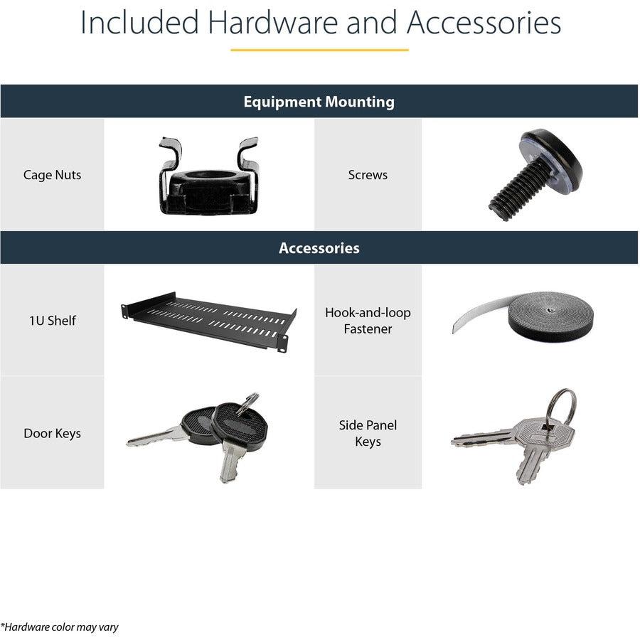 Startech.Com 12U 19" Wall Mount Network Cabinet - 20" Deep 4 Post Hinged Locking It Computer