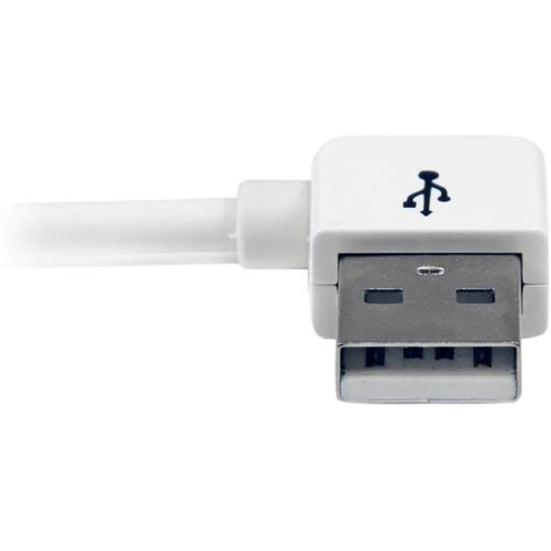 Startech.Com 1M (3 Ft) Apple 30-Pin Dock Connector To Left Angle Usb Cable For Iphone / Ipod / Ipad With Stepped Connector