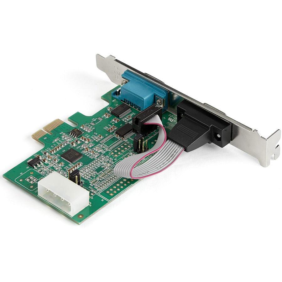 Startech.Com 2-Port Pci Express Rs232 Serial Adapter Card - Pcie Rs232 Serial Host Controller Card - Pcie To Dual Serial Db9 Card - 16950 Uart - Expansion Card - Windows & Linux