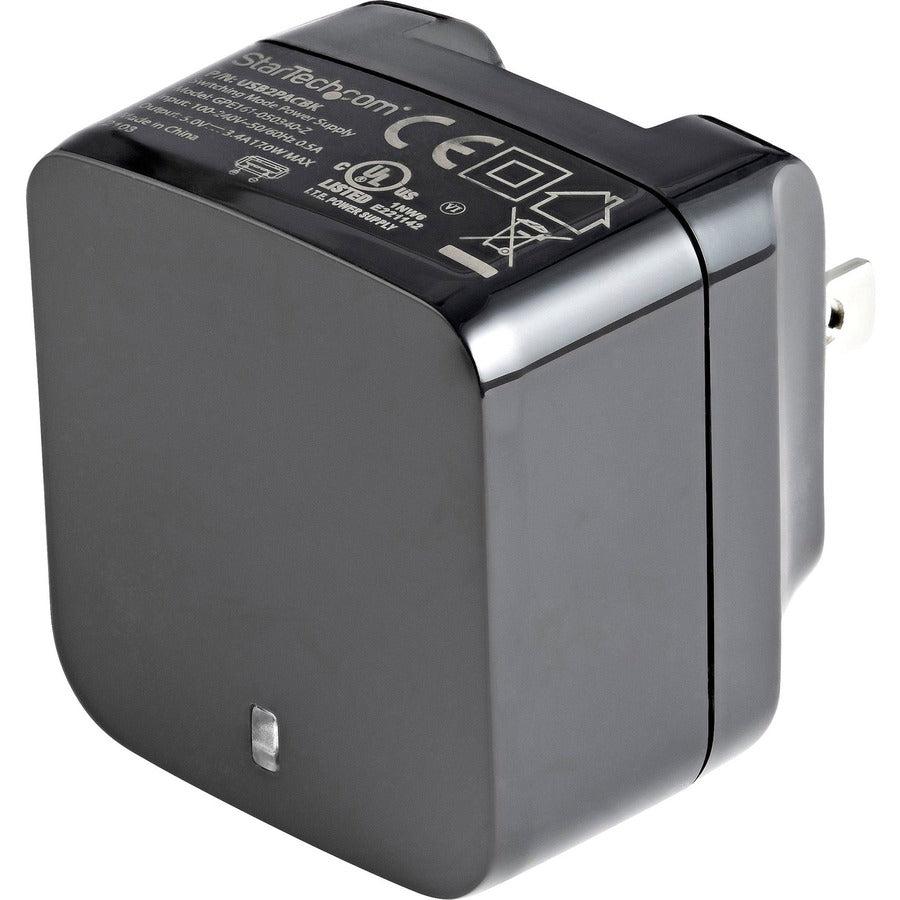 Startech.Com 2 Port Usb Wall Charger - 17W Wall Charger Hub (2.4A & 1A Port) - Dual Port Usb-A Power