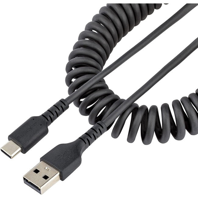 Startech.Com 20In (50Cm) Usb A To C Charging Cable, Coiled Heavy Duty Fast Charge & Sync, High Quality Usb 2.0 A To Usb Type-C Cable, Rugged Aramid Fiber, Durable Male To Male Usb Cable - Usb Cable - Usb (M) To Usb-C (M) - Usb 2.0 - 3 A - 1.6 Ft - Coiled