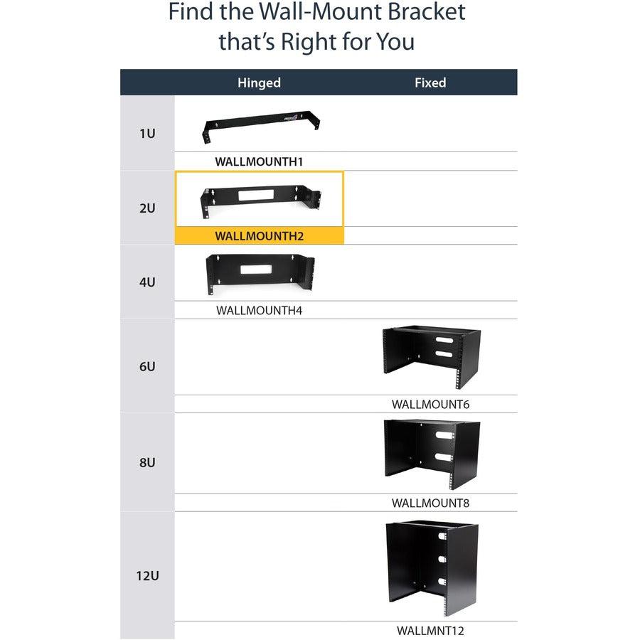 Startech.Com 2U 19In Hinged Wall Mount Bracket For Patch Panels