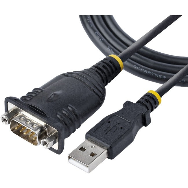 Startech.Com 3Ft (1M) Usb To Serial Cable, Db9 Male Rs232 To Usb Converter, Usb To Serial Adapter For Plc/Printer/Scanner/Network Switches, Usb To Com Port Adapter - Prolific Ic, Automatic Handshake, Windows/Macos (1P3Fp-Usb-Serial) - Serial Cable - Db-9