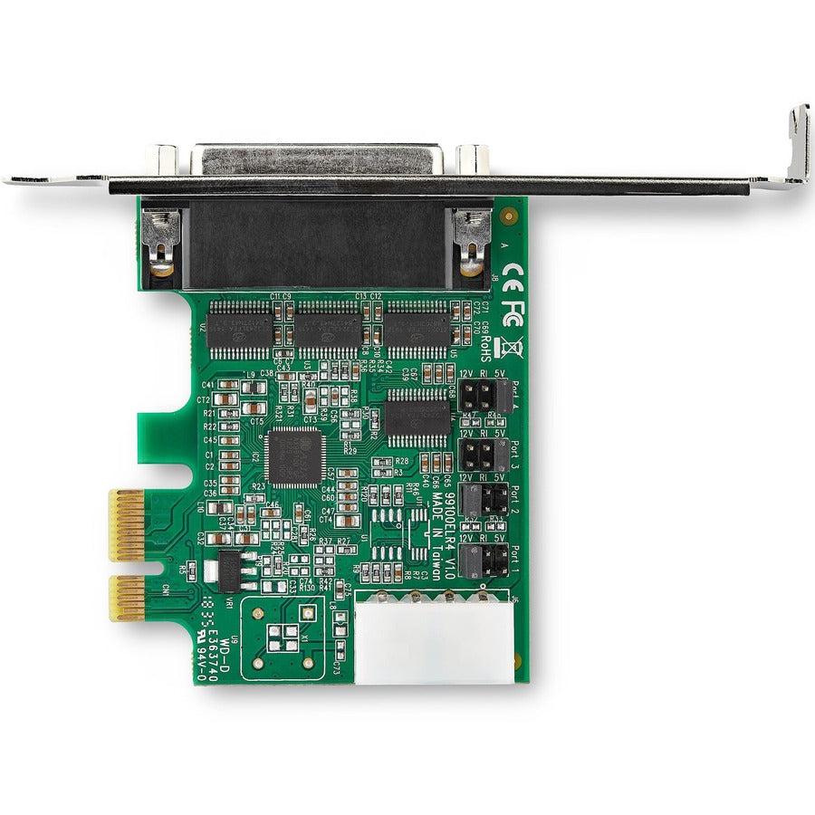 Startech.Com 4-Port Pci Express Rs232 Serial Adapter Card - Pcie Rs232 Serial Host Controller Card -