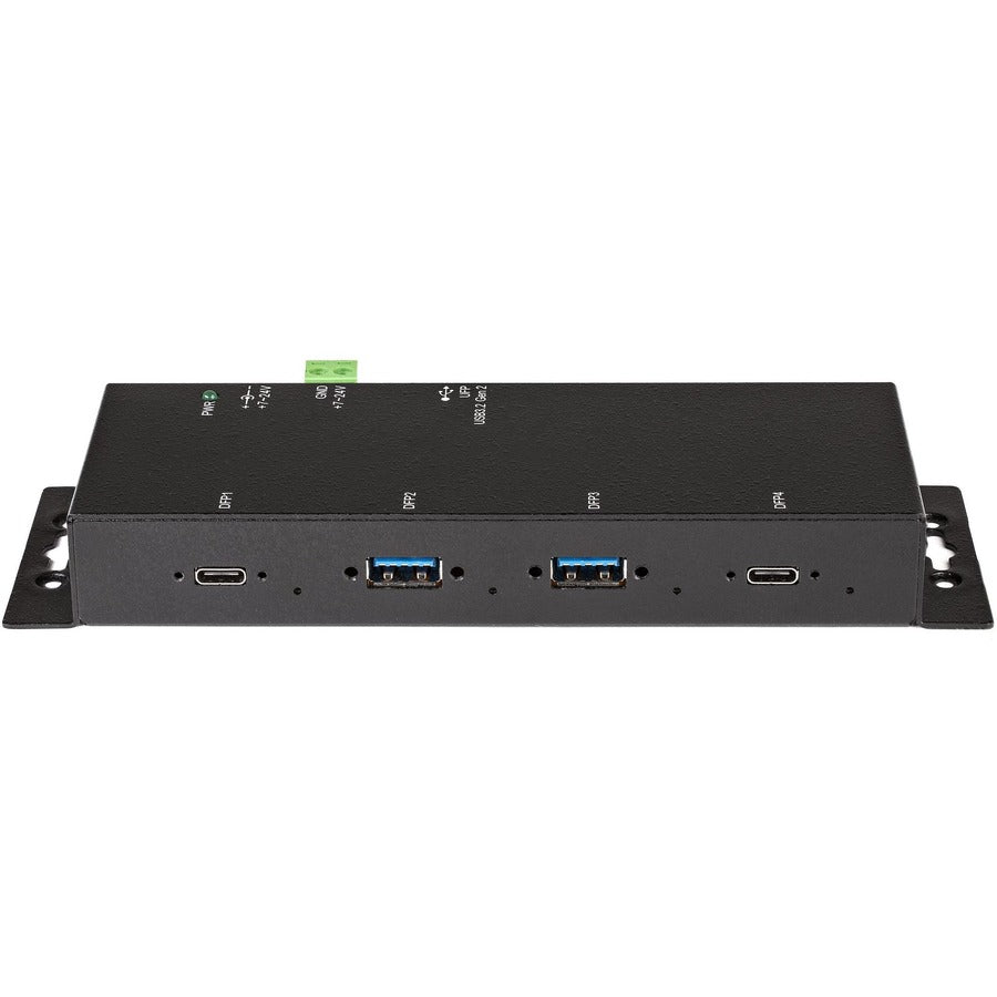 Startech.Com 4 Port Usb C Hub 10Gbps - Metal Industrial Usb-C Hub - 2X Usb-C & 2X Usb-A - Esd