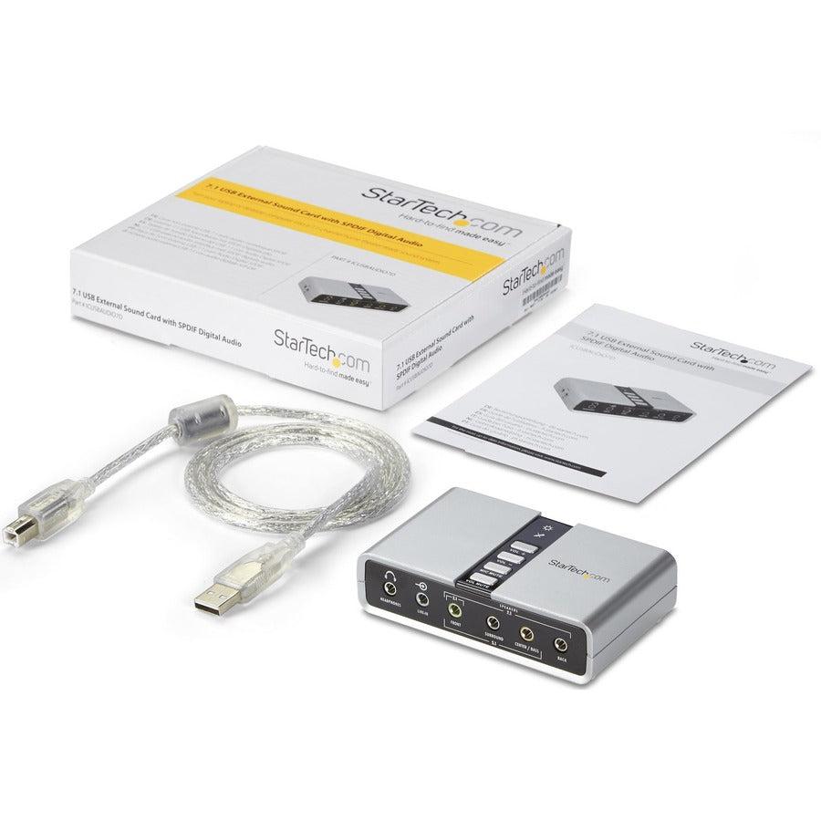Startech.Com 7.1 Usb Audio Adapter External Sound Card With Spdif Digital Audio