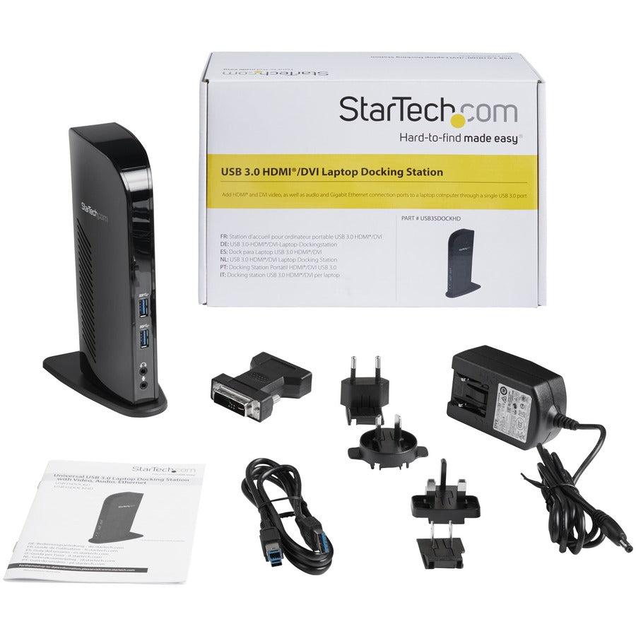 Startech.Com Dual Monitor Usb 3.0 Docking Station With Hdmi - Dvi - 6 X Usb Ports