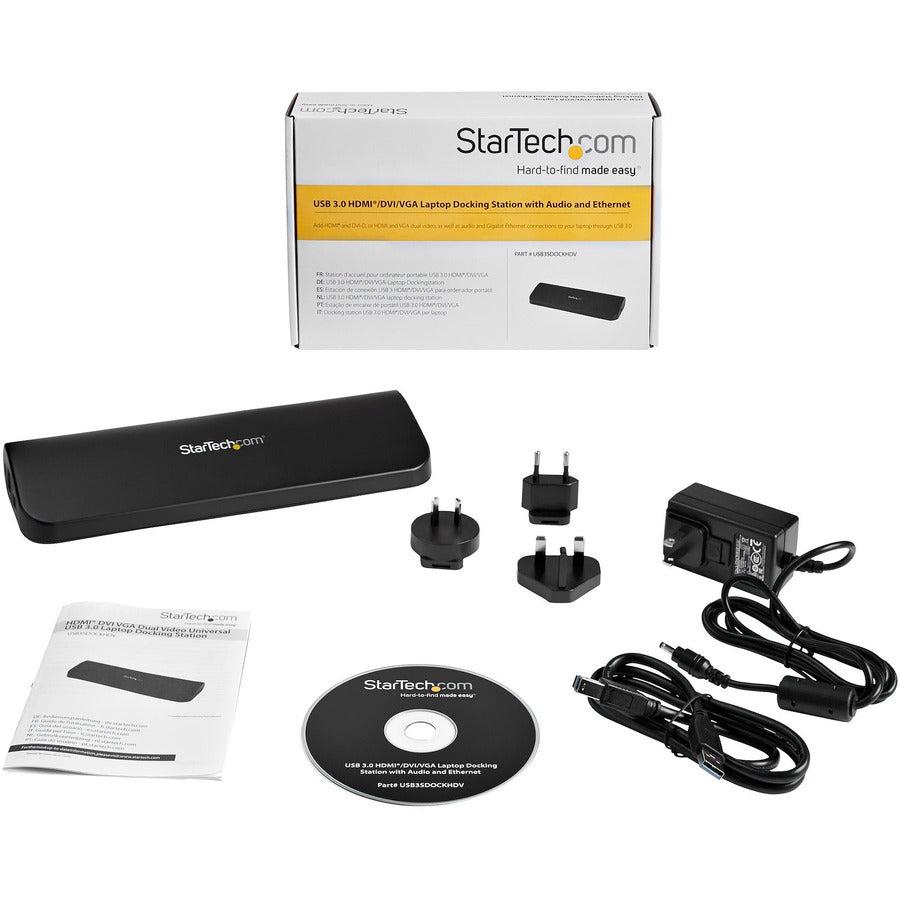 Startech.Com Dual-Monitor Usb 3.0 Docking Station With Hdmi & Dvi/Vga