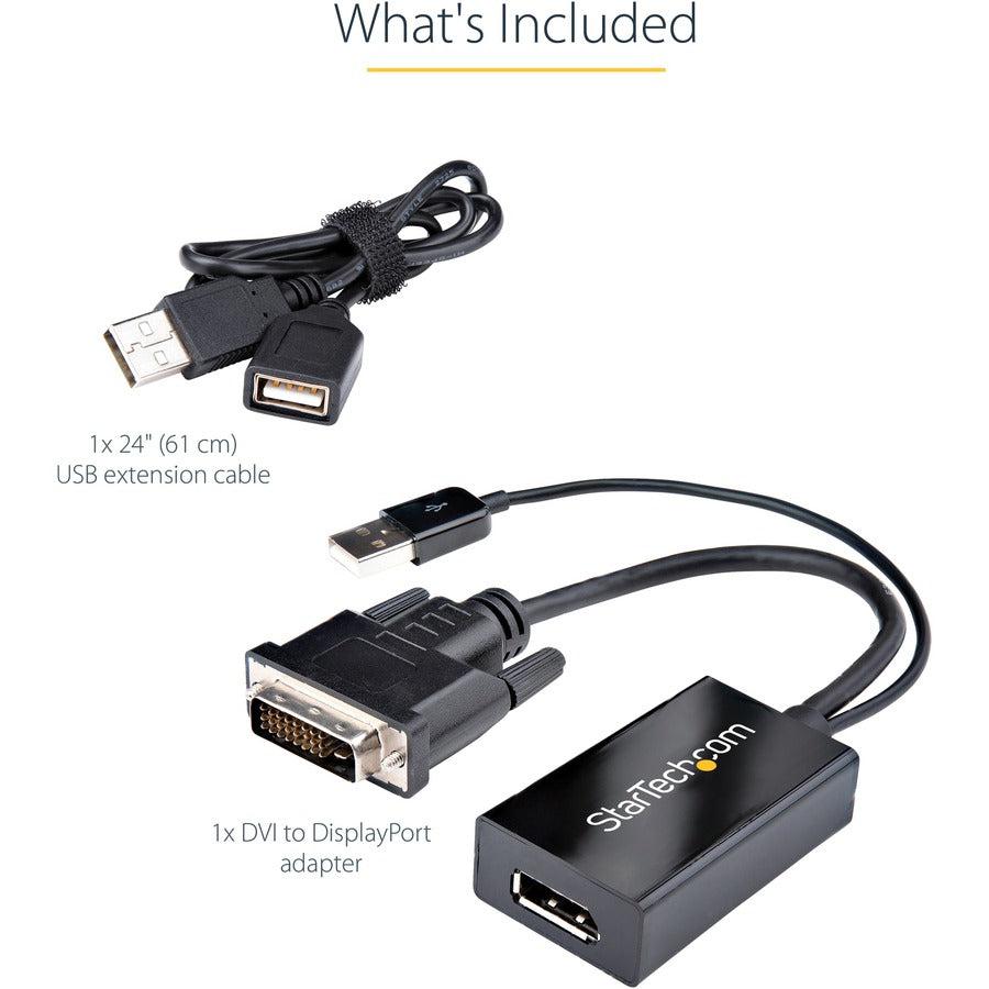 Startech.Com Dvi2Dp2 Video Cable Adapter Black