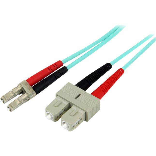 Startech.Com Fiber Optic Cable - 10 Gb Aqua - Multimode Duplex 50/125 - Lszh - Lc/Sc - 1 M