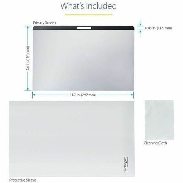Startech.Com Laptop Privacy Screen For 13 Inch Macbook Pro & Macbook Air - Magnetic Removable