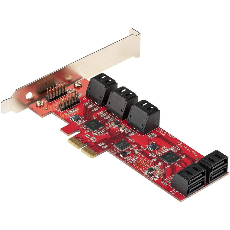 Startech.Com Sata Pcie Card - 10 Port Pcie Sata Expansion Card - 6Gbps - Low Profile Bracket - 10