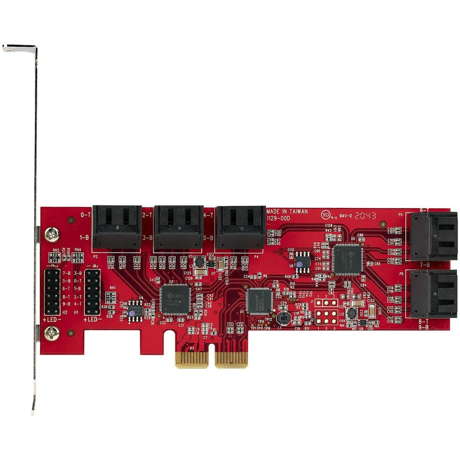 Startech.Com Sata Pcie Card - 10 Port Pcie Sata Expansion Card - 6Gbps - Low Profile Bracket - 10