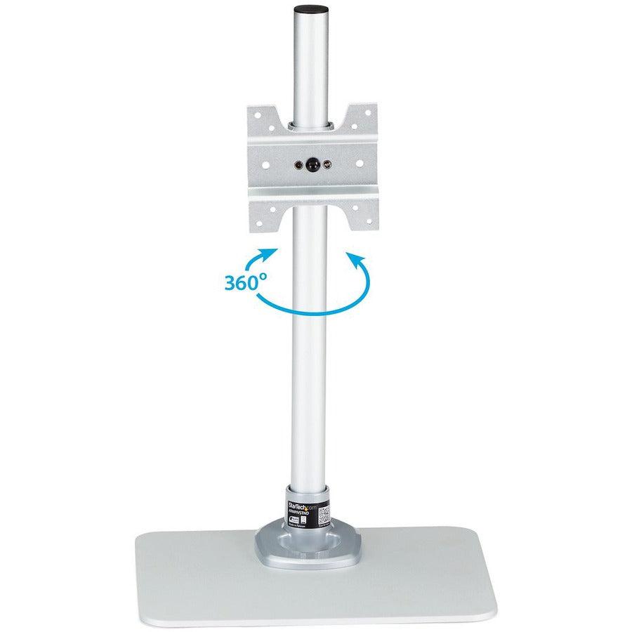 Startech.Com Single Monitor Stand - Adjustable - Steel - Silver