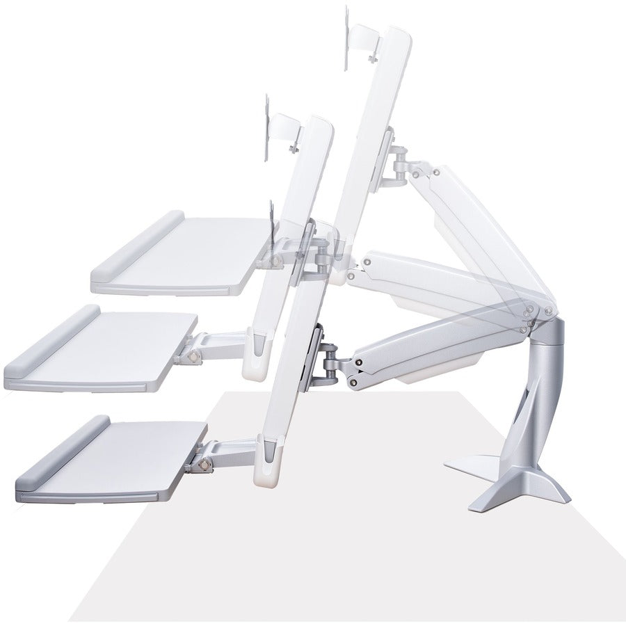 Startech.Com Sit-Stand Monitor Arm, Keyboard Tray, Desk Mount Sit-Stand Workstation Up To 27 Inch Vesa Display, Standing Desk Converter
