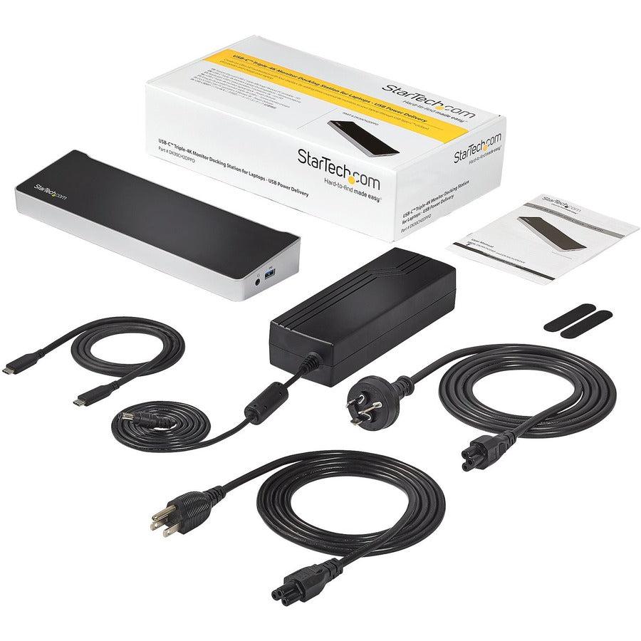 Startech.Com Triple Monitor 4K Usb-C Dock With 5X Usb 3.0 Ports