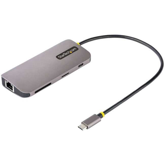 Startech.Com Usb C Multiport Adapter, 4K 60Hz Hdmi Video, 3-Port 5Gbps Usb-A 3.2 Hub, 100W Power Delivery Charging, Gbe, Sd/Microsd, Usb Type-C Mini Travel Dock, 12" / 30Cm Cable - Usb C Laptop Docking Station (115B-Usbc-Multiport) - Docking Station - Usb