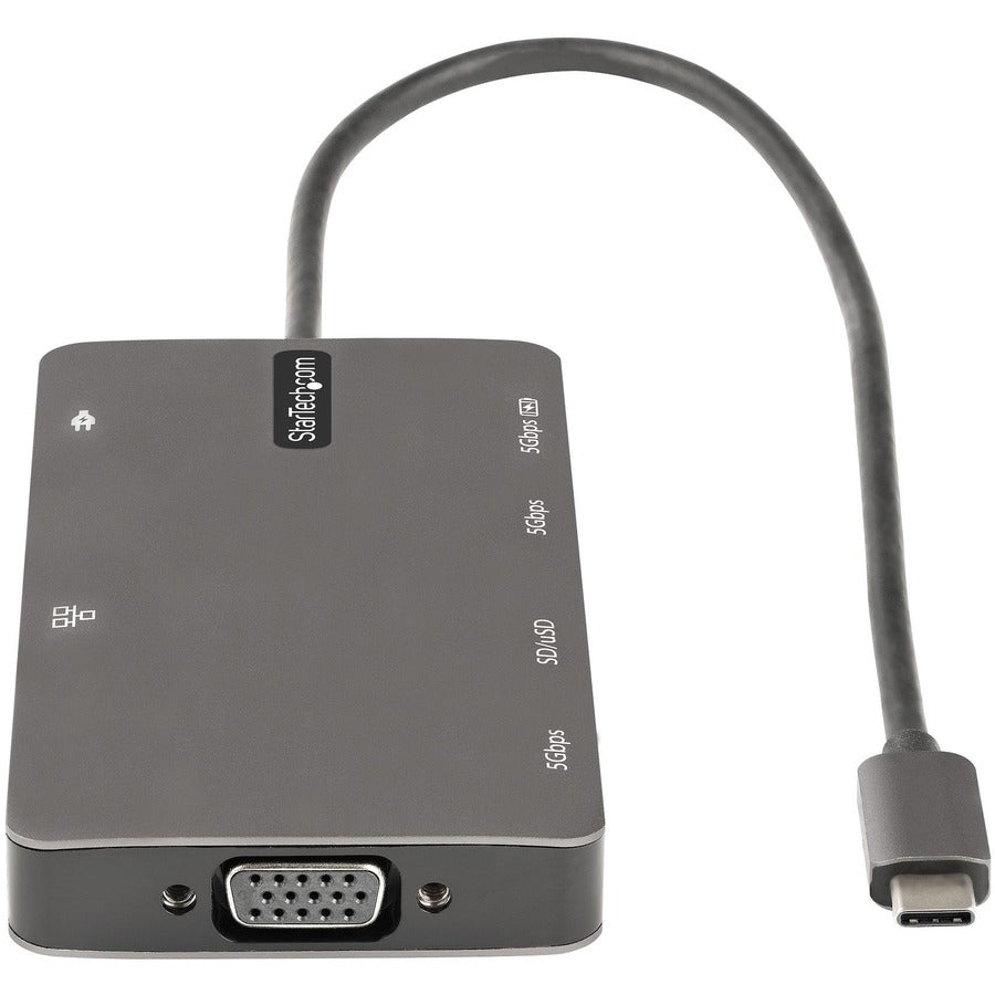 Startech.Com Usb C Multiport Adapter - Hdmi 4K 30Hz Or Vga Travel Dock - 5Gbps Usb 3.0 Hub (Usb A
