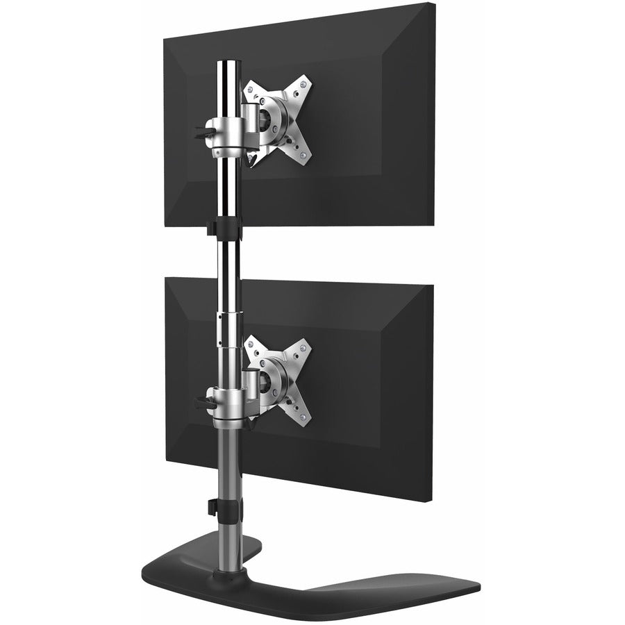 Startech.Com Vertical Dual Monitor Stand - Ergonomic Desktop Stacked Two Monitor Stand Up To 27 Inch