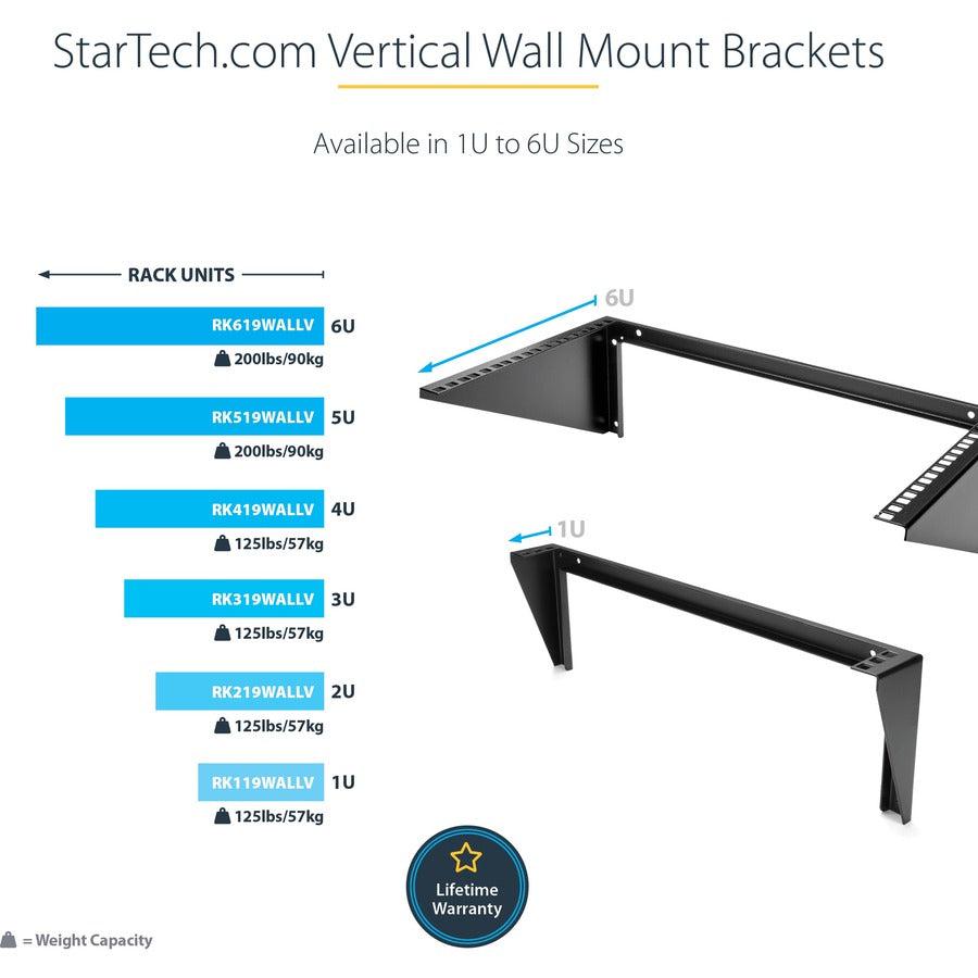 Startech.Com Vertical Wall-Mount Server Rack - Solid Steel - 6U
