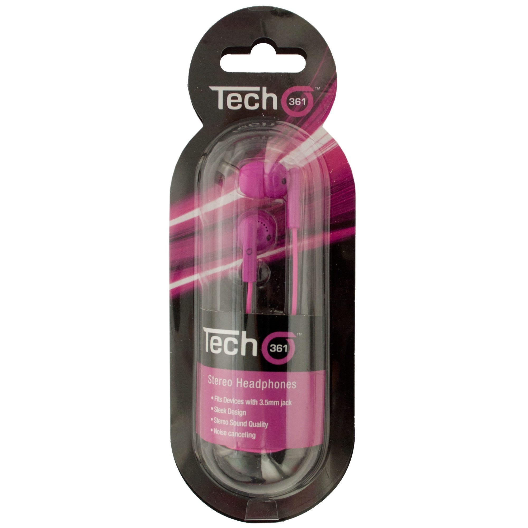 Stereo Headphone Earbuds - Black