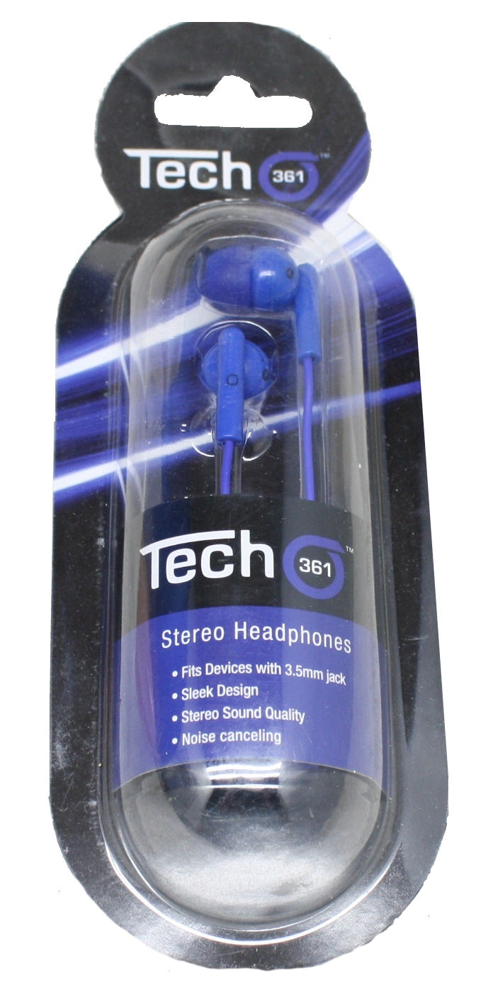 Stereo Headphone Earbuds - Black