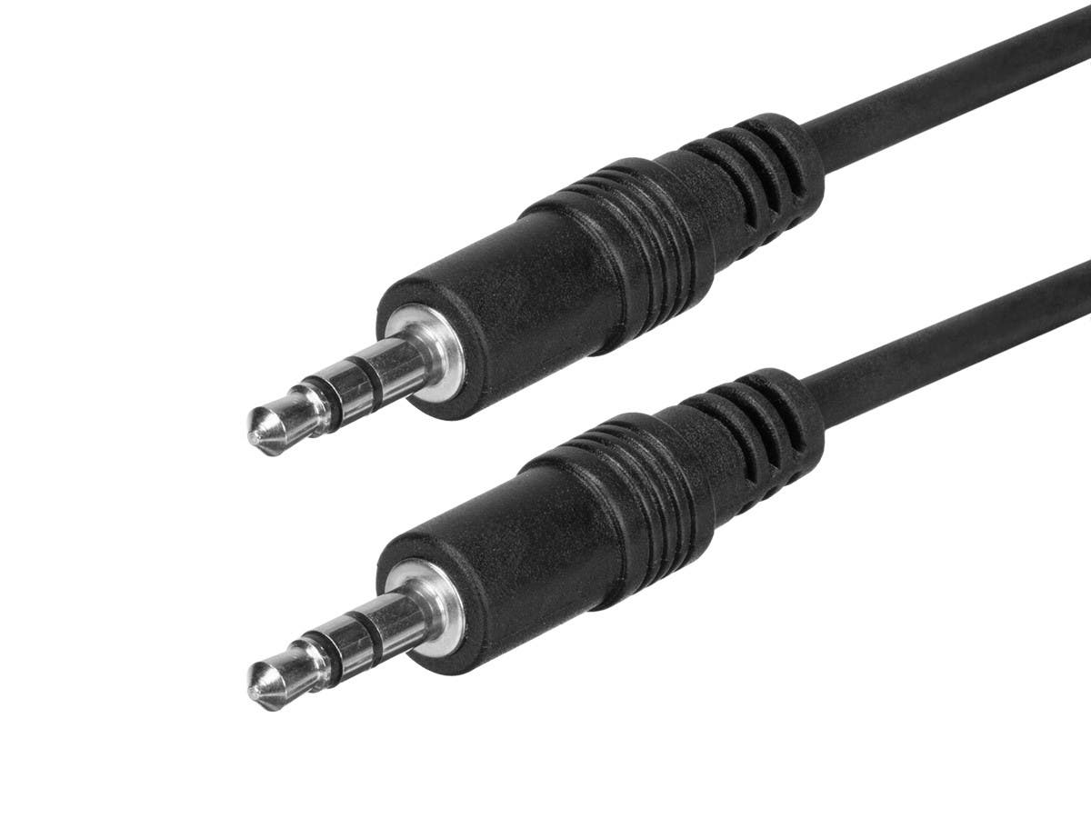 Stereo Plug/Plug M/M 3.5Mm Cable - Blk