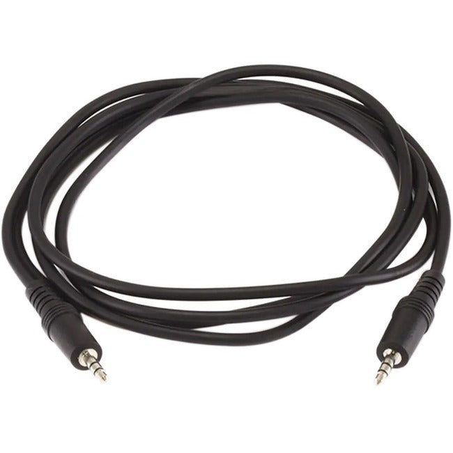 Stereo Plug/Plug M/M Cable - Black 6Ft