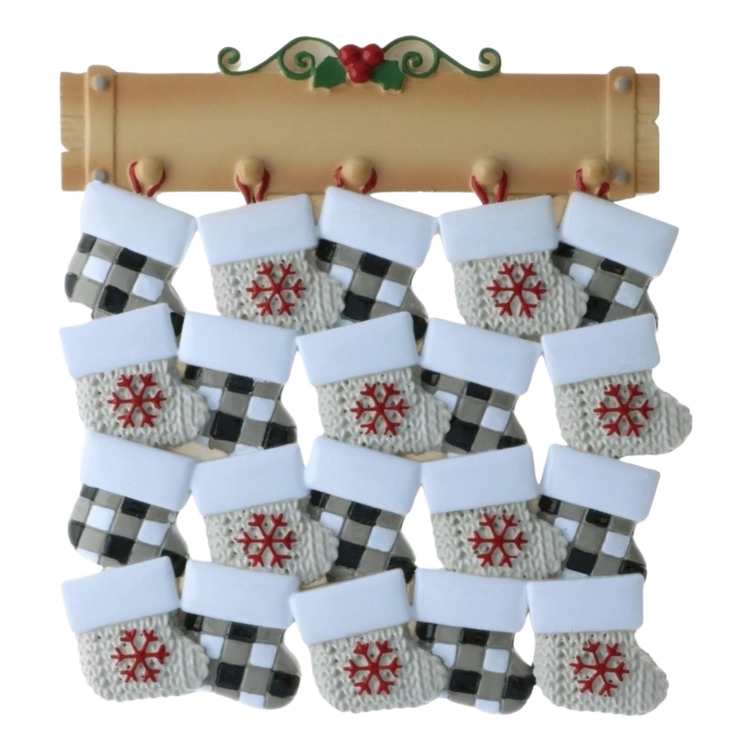 Stocking Family Up To 20 Ornament