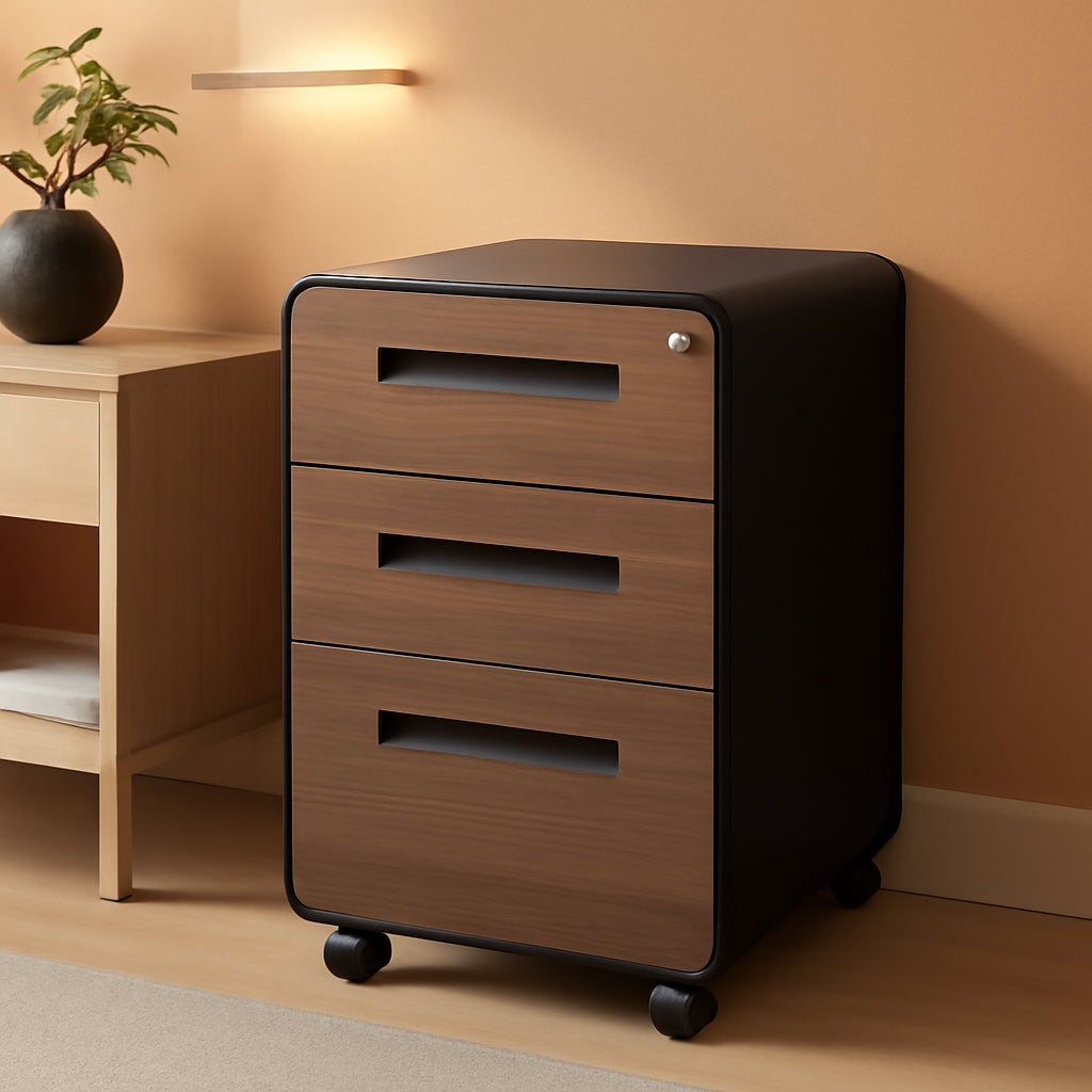 Stockpile 3 Drawer File Cabinet Lock Under Desk Metal