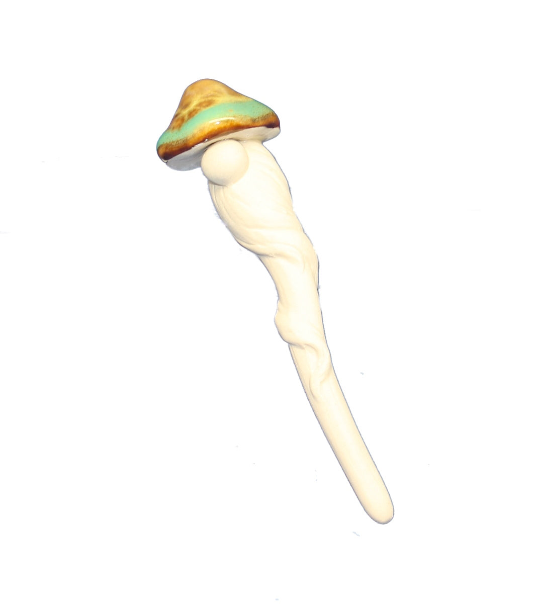 Stoneware Mushroom Plant Stake -