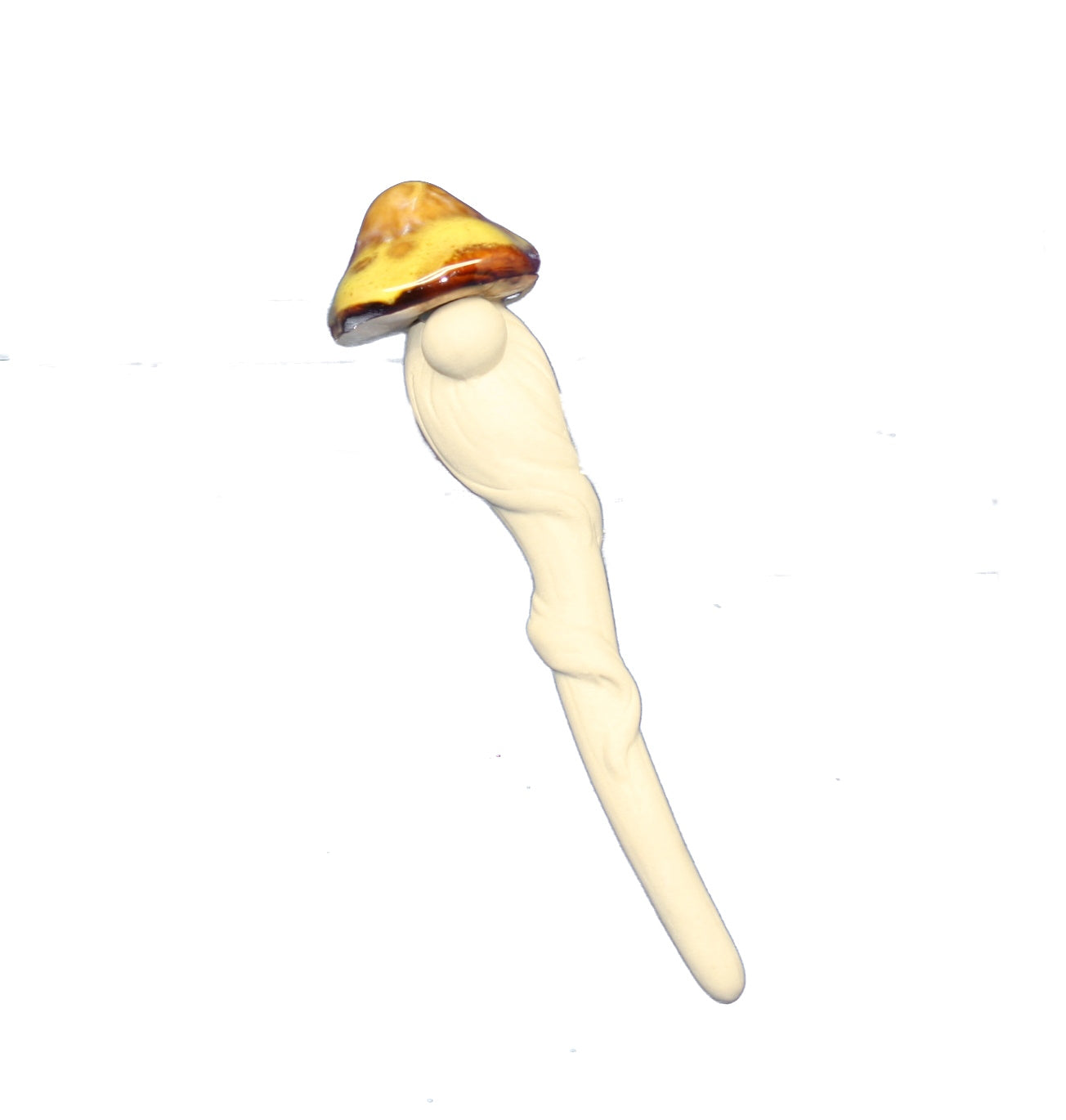 Stoneware Mushroom Plant Stake -
